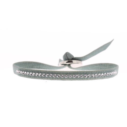 Bracelet Tissu Bleu Cristaux Swarovski A31583
