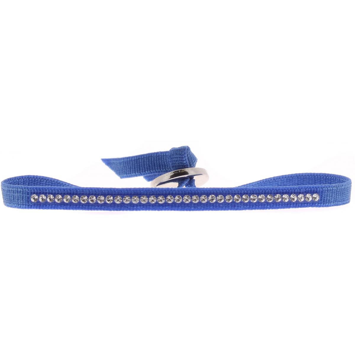 Bracelet Tissu Bleu Cristaux Swarovski A36213