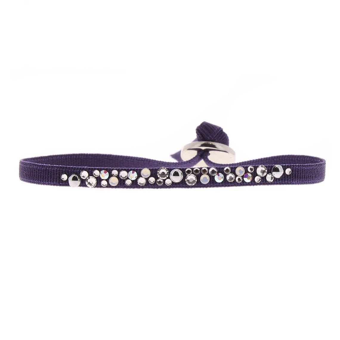 bracelet tissu acier violet a41180