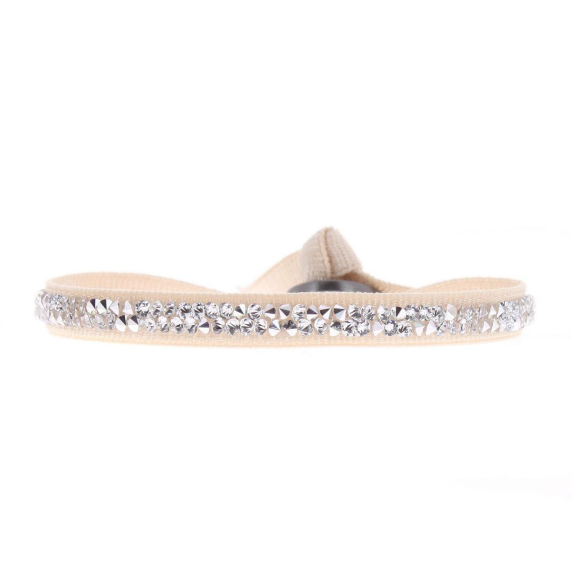 bracelet tissu beige cristaux swarovski a31477