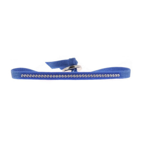 Bracelet Tissu Bleu Cristaux Swarovski A36213