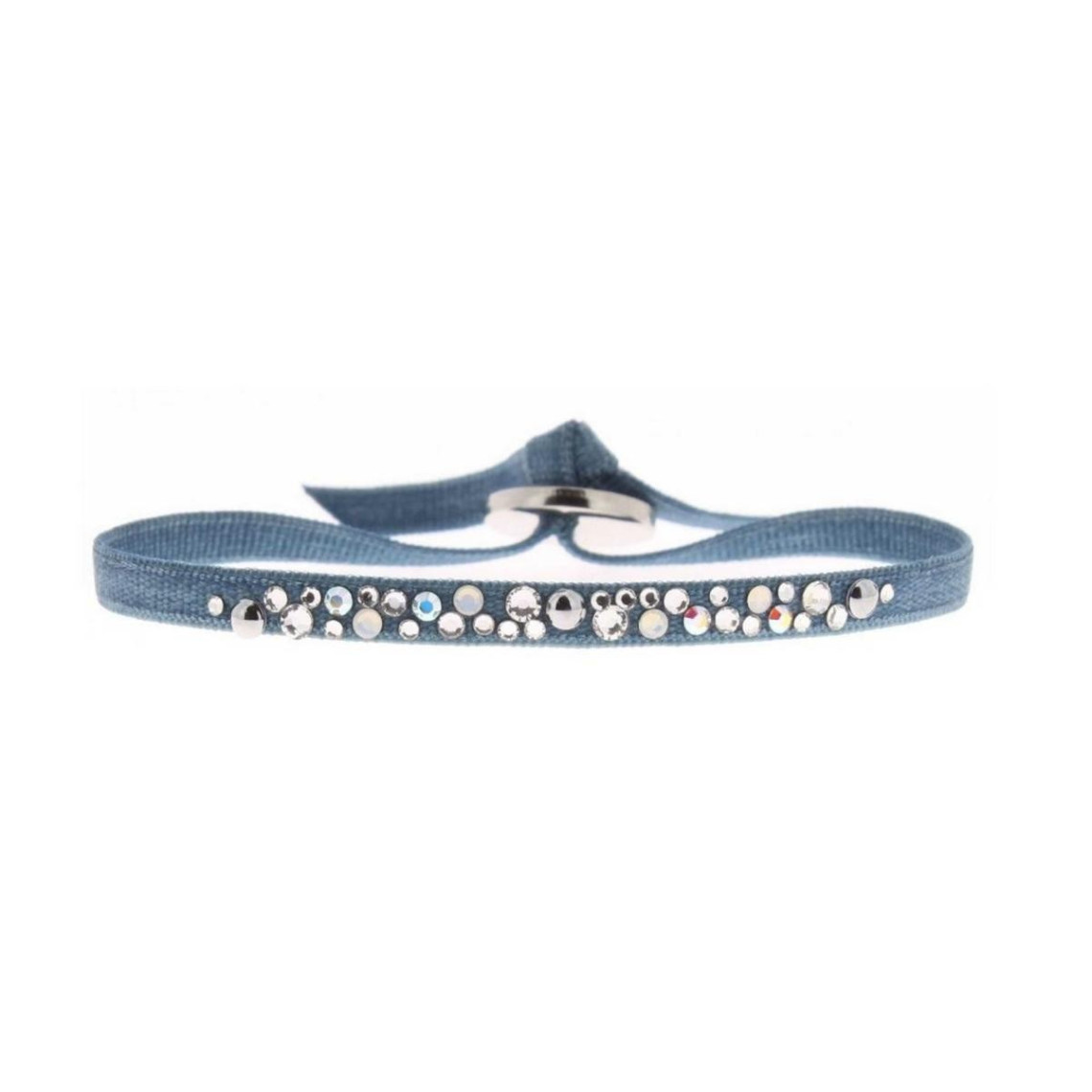 bracelet tissu acier bleu a36959