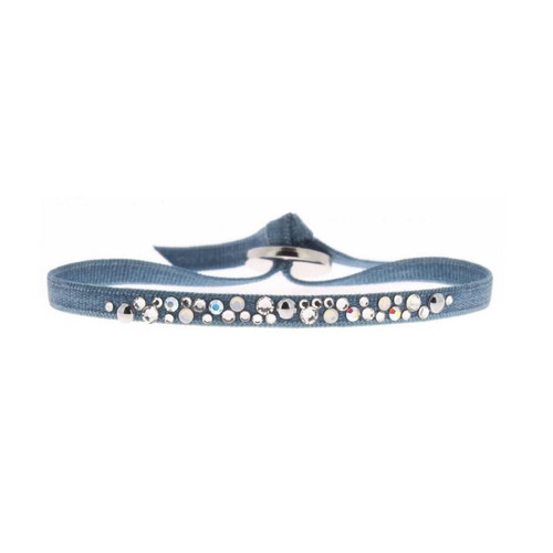 Les Interchangeables - Bracelet Tissu Acier Bleu A36959 - Bracelet les interchangeables