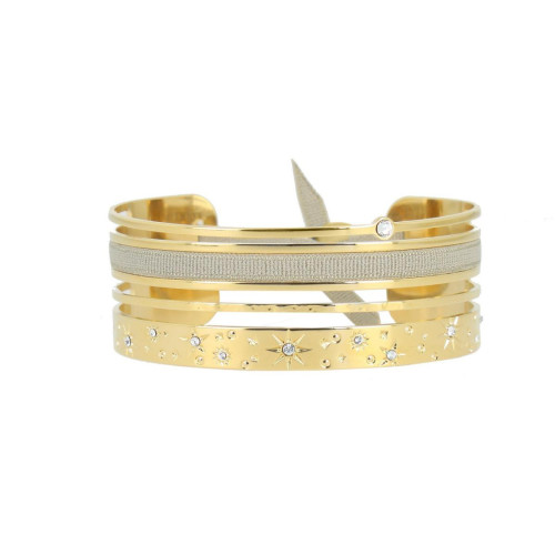 Les Interchangeables - bracelet manchette Les Interchangeables A59084 - Bijoux de marque beige