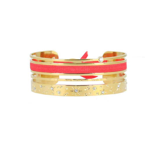 Les Interchangeables - bracelet manchette Les Interchangeables A59085 - Bijoux rouge de marque