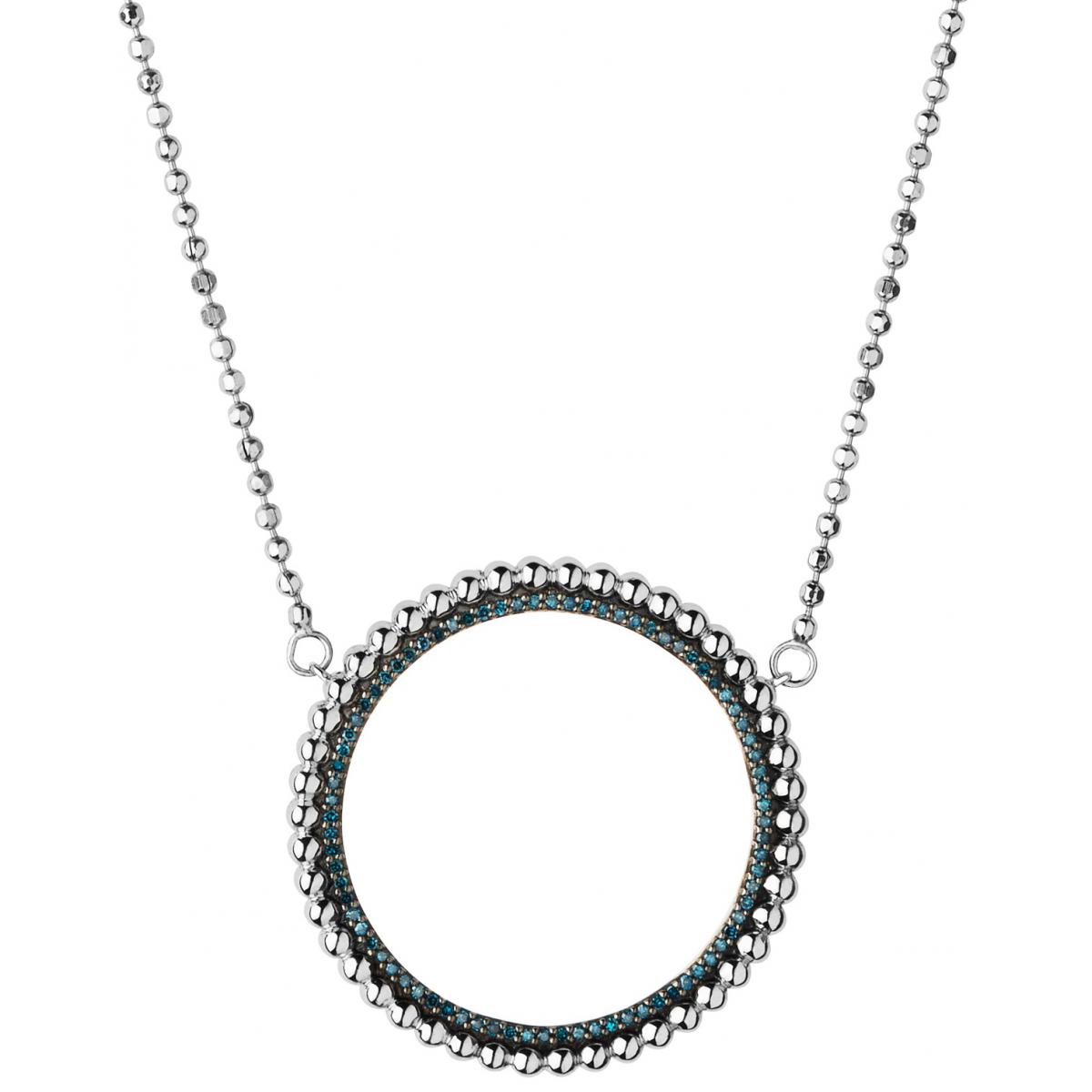 Collier et pendentif Links of London 5020-3546 - Effervescence Blue Diamond Halo Femme