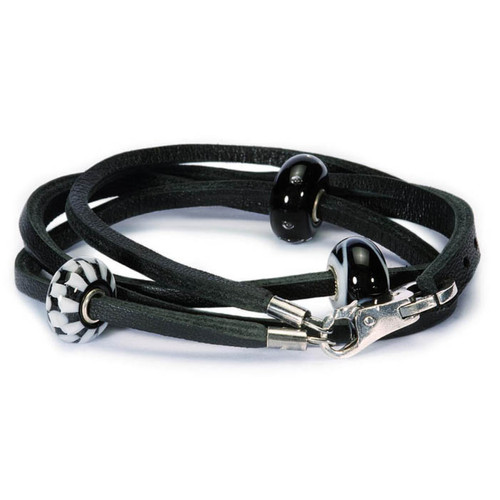 Trollbeads Bracelet cuir noir 36 cm TLEBR-00001