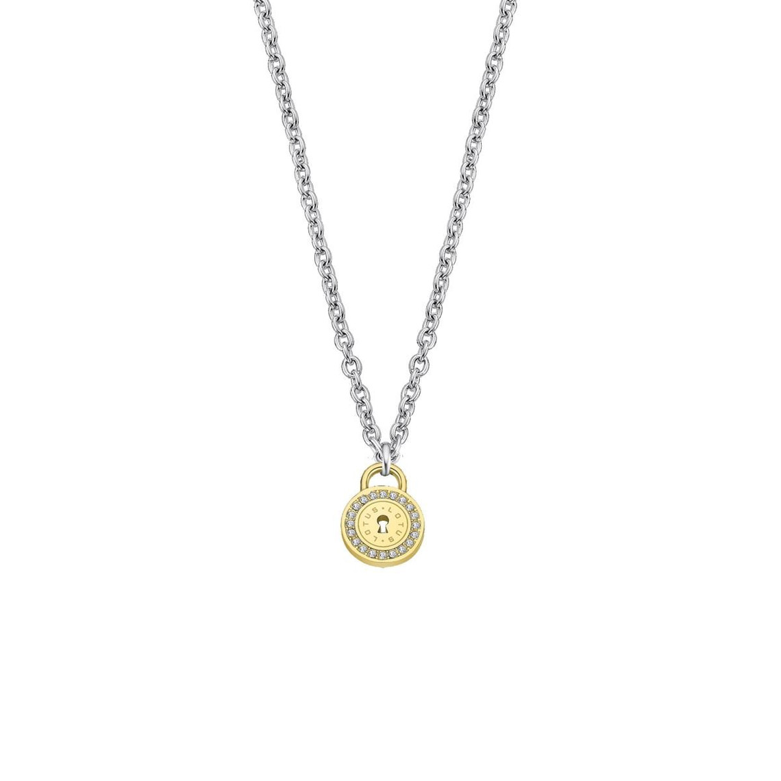 collier et pendentif ls2189-1-2 doré lotus style