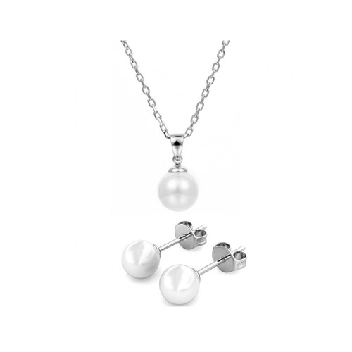 Myc-Paris - Parures Mother of pearl Argenté et Cristal  - Coffret bijoux