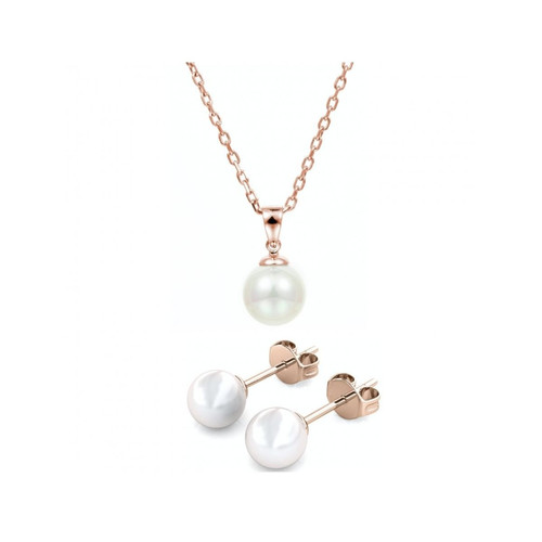 Myc-Paris - Parures Mother of pearl Or Rosé et Cristal  - Bijoux de marque blanc