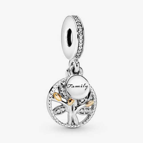 Pandora - Charm pendentif arbre de vie scintillant Pandora Moments Argent 925/1000ᵉ - Charms pandora argent pendentif