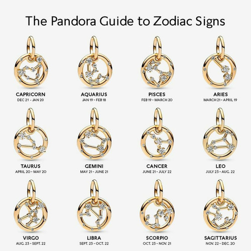 Pandora Charm Pendant Signe de la Vierge Métal doré 762715C01