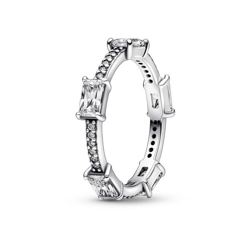 Pandora - Bague Pandora Argenté - Rectangles Pavés Scintillants  - Idees cadeaux noel bijoux charms