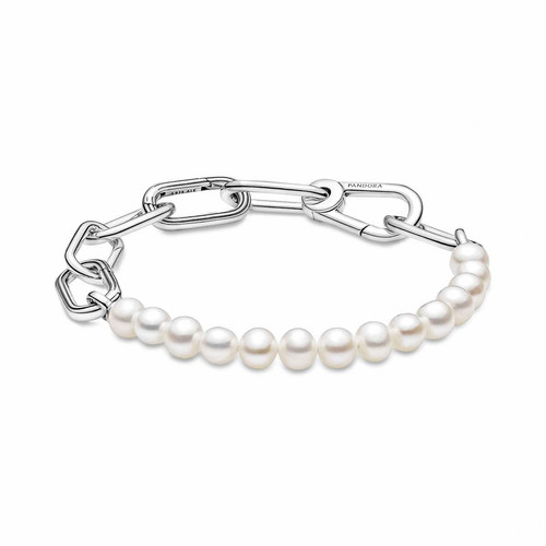 Pandora - Bracelet Link et Perles blanches culture d'eau douce Pandora ME - Les Bijoux Pandora