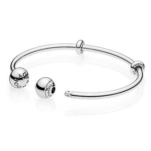 Pandora - Bracelet Jonc Ouvert Pandora Moments Argent 925/1000ᵉ - Idees cadeaux noel bijoux charms