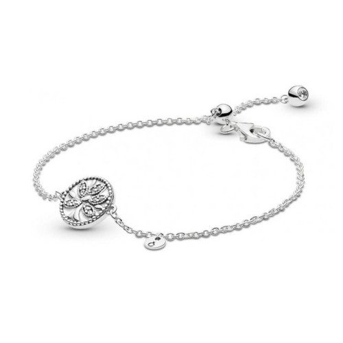 Pandora - Bracelet Coulissant Arbre De Vie Scintillant Pandora Moments Argent 925/1000ᵉ - Charms pandora fleur