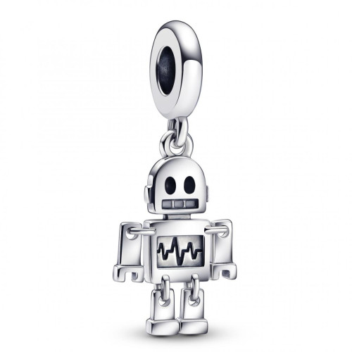Pandora - Charm Pendant Argenté Robot Bestie Bot - Pandora pas cher