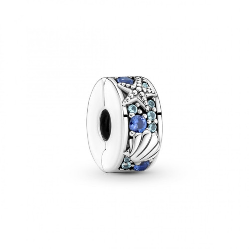 Pandora - Charm Clip Étoile de Mer et Coquillage Tropicaux - Pandora - Bjoux charms turquoise