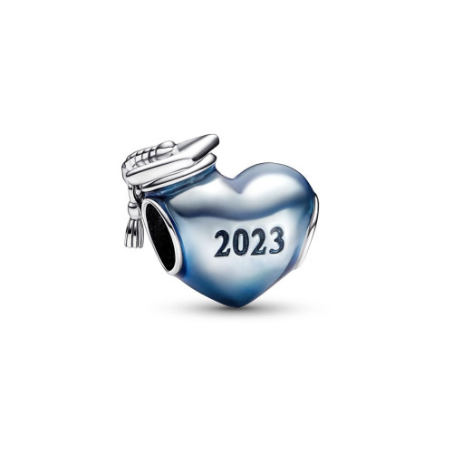 Pandora - Charm Cœur Diplômé 2023 Bleu – Pandora Moments - Collection printemps ete 2022