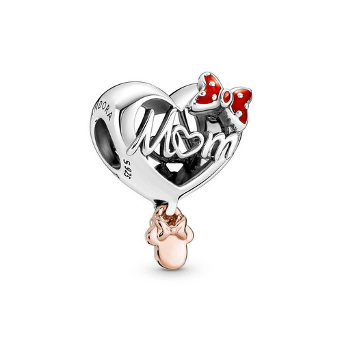 Pandora - Charm Minnie Cœur Mom Rouge - Disney x Pandora - SELECTION LOVE FÊTE DES MÈRES