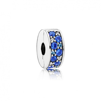 Pandora - Charm Élégance Brillante Mosaïque Bleu Femme - Clip pandora