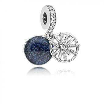 Pandora - Charm Pendant Feu d'Artifice Souhaits Éblouissants Pandora Moments Argent 925/1000ᵉ - Bjoux charms turquoise