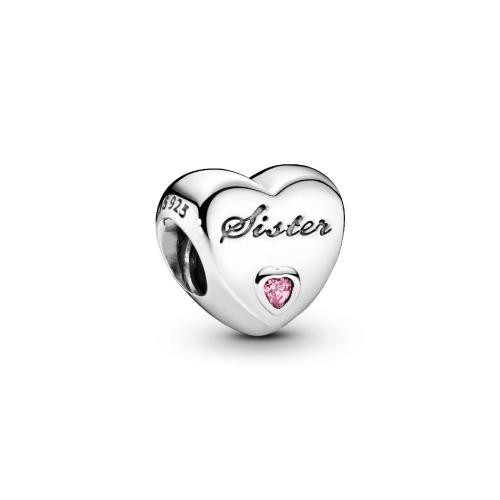 Pandora - Charm Cœur Sœur Pandora Moments Argent - Charms et perles