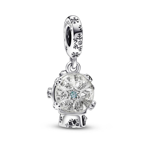 Pandora - Charm Pendant Boule à Neige et Flocon Pandora Moments Femme - Idees cadeaux noel bijoux charms