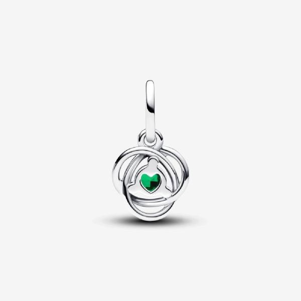 Pandora Charm argent sterling avec cristal vert royal et zircone transparent femme Pandora Moments  Argent 925/1000 793125C05