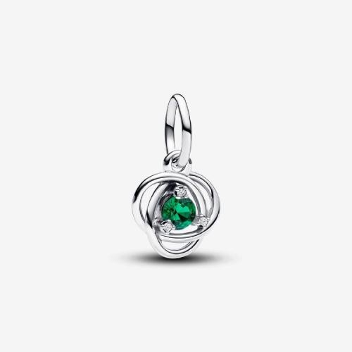 Pandora Charm argent sterling avec cristal vert royal et zircone transparent femme Pandora Moments  793125C05