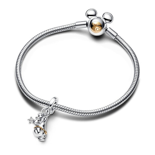 Pandora Charm Pendant Disney 100e Anniversaire Baloo avec diamant de synthèse 0.009 ct tw Argent 925/1000 792682C01
