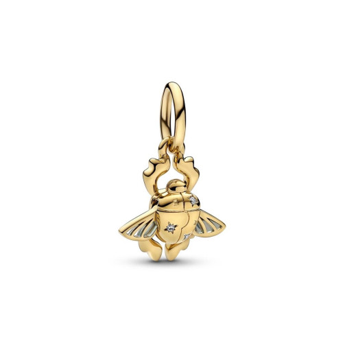 Pandora - Charm Pandora Bleu - Pendant Disney Aladdin Scarabée - Charms pas cher