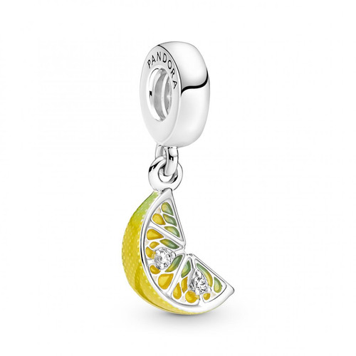 Pandora - Charm Pendant Rondelle de Citron Scintillante - Pandora - Bijoux charms jaune