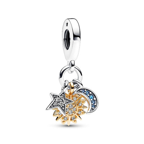 Pandora - Charm Pendant Triple Céleste Bimatière - Pandora charms et perles