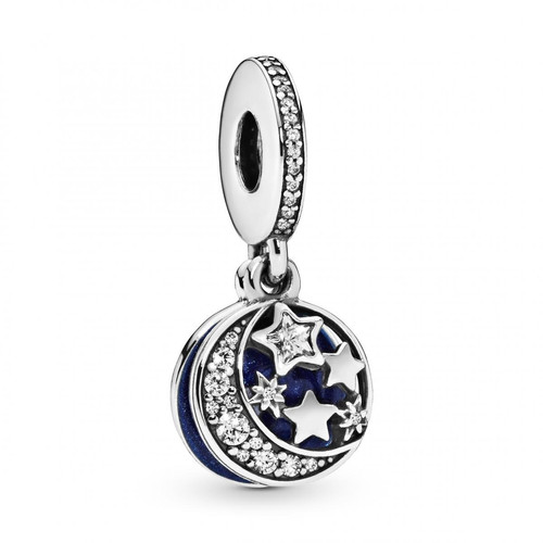 Pandora - Charm pendentif lune et ciel bleu Pandora Moments Argent 925/1000ᵉ - Bijoux argent de marque