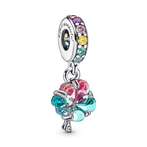Pandora - Charm pendant en argent Pandora Moments Arbre de vie multicolore - Bijoux pandora multicolore