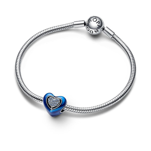 Pandora Charm Cœur Rotatif Bleu 792750C01