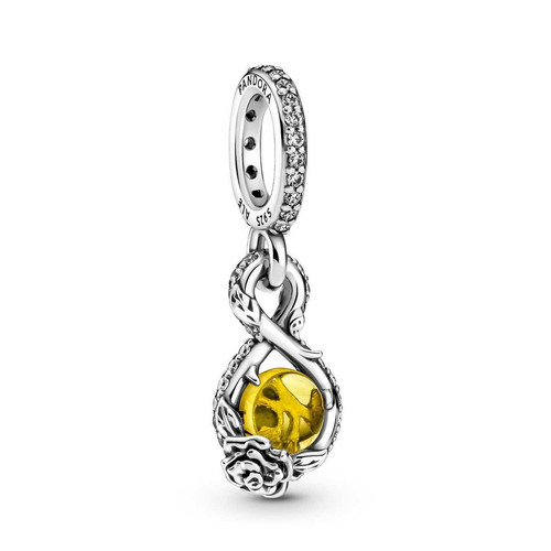 Pandora - Pendentif argent Belle Infini & Rose Disney x Pandora - Bijoux charms jaune