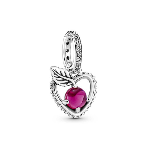 Pandora - Pendentif argent Blanche Neige Pomme Disney x Pandora - Bijoux charms rose