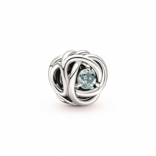Pandora - Charm argent Pandora moments Rose Ajourée & cristaux bleu - Charms et perles