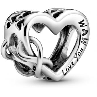 Pandora - Charm argent Cœur Infinity Love You Mum Fête des mères - Charms et bijoux saint valentin