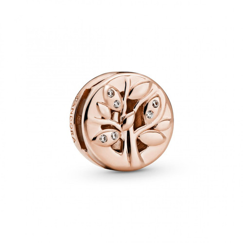 Pandora - Charm Métal doré à l'or rose fin 585/1000 Clip Arbre de Vie Fête des mères - Clip pandora