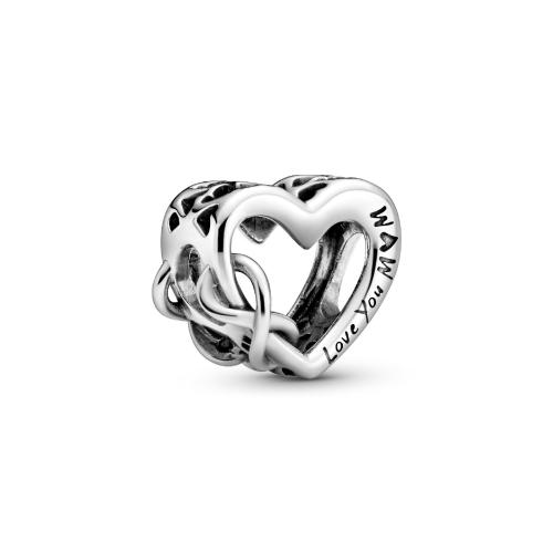 Pandora - Charm argent Cœur Infinity Love You Mum Fête des mères - Charms et perles