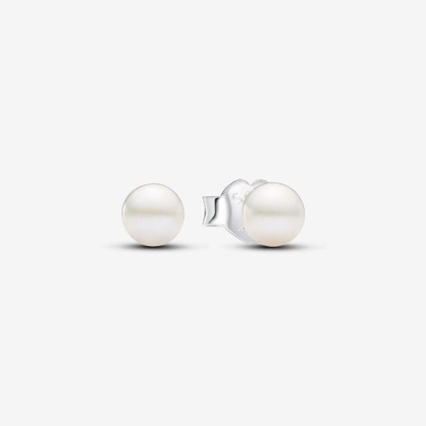 Pandora Clous d'oreilles femme en argent avec perle blanche Pandora Timeless  293168C01