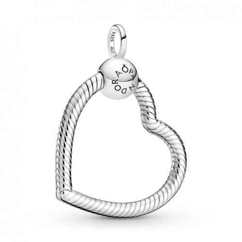 Pandora - Pendentif argent à Charm Cœur maille serpent Pandora Moments - Charms pandora symbole