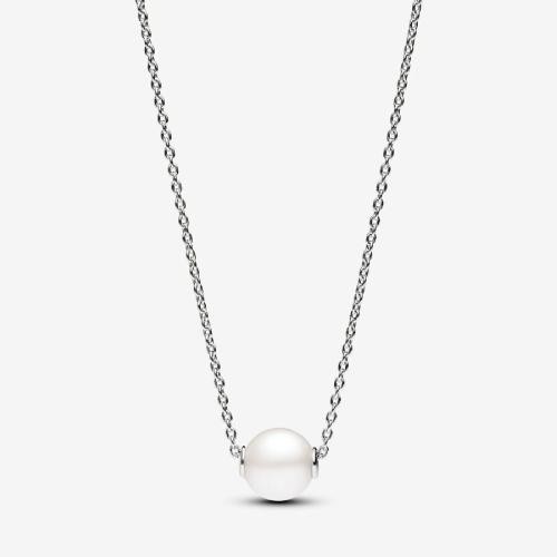 Pandora Collier femme argent avec perle blanche et zircon Pandora Timeless  393167C01-45