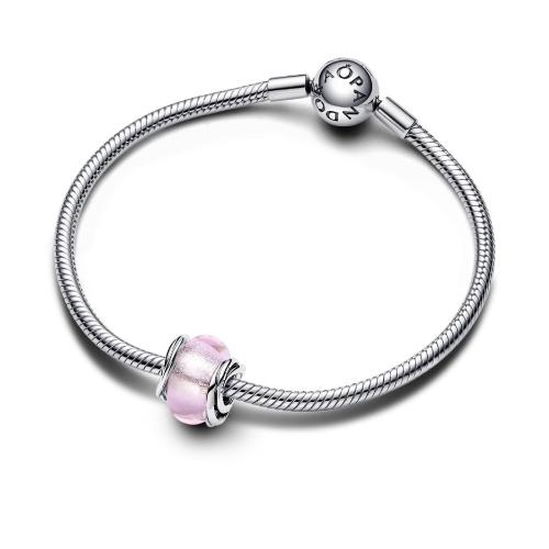 Pandora Charm Murano Rose et Cercles Argent 925/1000 793241C00