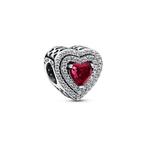 Pandora - Charm Abyme de Cœurs Scintillants Rouge - Pandora - Charms coeur