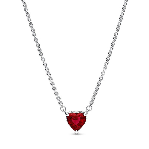 Pandora - Collier avec Pendentif Cœur Halo Scintillant - Pandora  - Bijoux rouge de marque