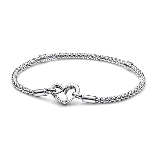 Bracelet Maille Cloutée argenté -  Pandora Moments